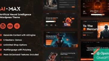 AI MAX Artificial Neural Network AI WordPress Theme Nulled Free Download