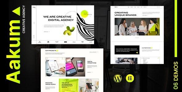 Aakum Creative Agency WordPress Theme Nulled Free Download