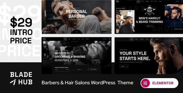 BladeHub Barber Shop & Hairdressers WordPress Theme Nulled Free Download