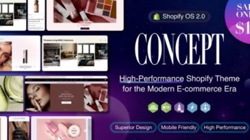 Concept Sleek, Optimal Shopify Theme OS 2.0 Nulled Free Download
