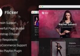 Flicker Musician WordPress Elementor Theme Nulled Free Download