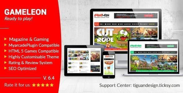 Gameleon WordPress Arcade Theme & News Magazine Nulled Free Download