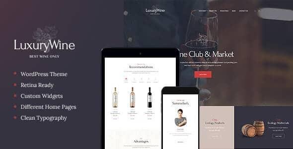 Luxury Wine Liquor Store & Vineyard WordPress Theme Nulled Free Download 