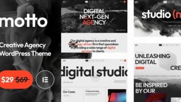 Motto Creative Agency & Startup WordPress Theme Nulled Free Download