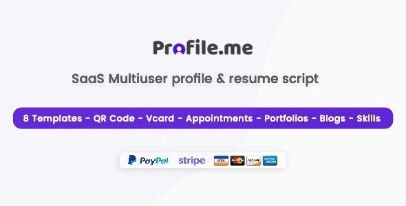 Profile.me Saas Multiuser Profile & Resume Script Nulled Free Download