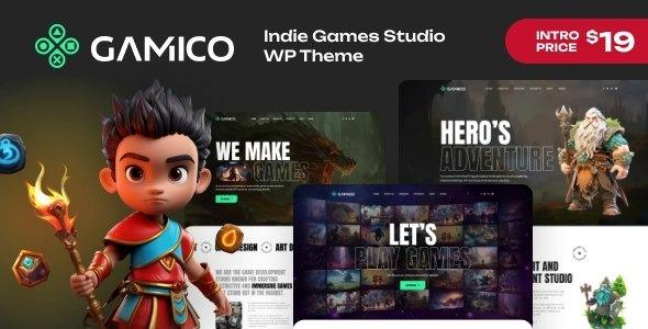 Qamico Indie Games Studio WordPress Theme Nulled Free Download