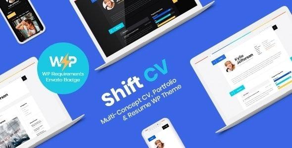 ShiftCV Blog Resume Portfolio WordPress Theme Nulled Free Download