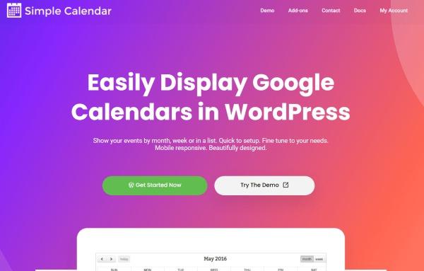 Simple Calendar PRO (Full Calendar + Google Calendar Pro Addons) Nulled Free Download