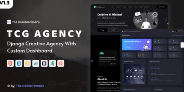 TCG AGENCY Django Agency With Custom Dashboard Nulled Free Download