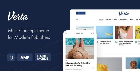 Verta Multi-Concept WordPress Theme for Modern Publishers Nulled Free Download