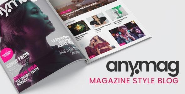 Anymag Magazine Style WordPress Blog Nulled Free Download