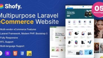 Shofy eCommerce & Multivendor Marketplace Laravel Platform Nulled Free Download