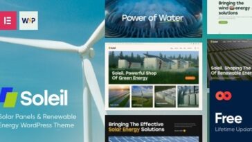 Soleil Solar Panels & Renewable Energy WordPress Theme Nulled Free Download