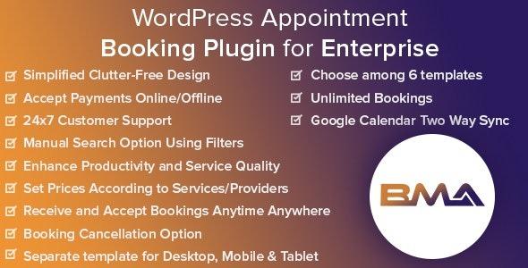 BMA WordPress Appointment Booking Plugin for Enterprise Nulled Free Download