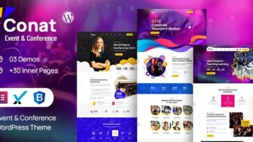 Conat Event & Conference WordPress Theme + RTL Ready Nulled Free Download