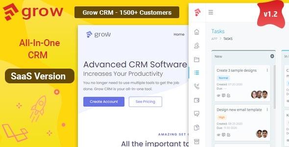 Grow CRM SaaS Laravel Project Management – Multitenancy Nulled Free Download