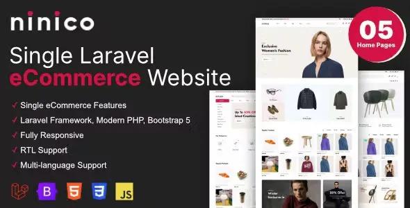 Ninico Minimal Laravel eCommerce Shop Nulled Free Download