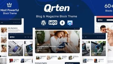 Qrten Block-Based WordPress Theme for Blog & Magazine Nulled Free Download