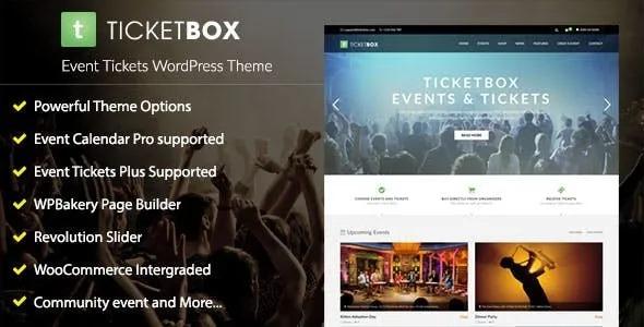 TicketBox Event Tickets WordPress Theme Nulled Free Download