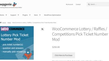 WooCommerce Lottery Raffles Competitions Pick Ticket Number Mod Nulled Free Download