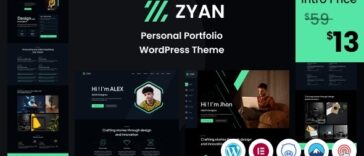 Zyan Personal Portfolio WordPress Theme Nulled Free Download