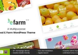 eFarm A Multipurpose Food & Farm WordPress Theme Nulled Free Download