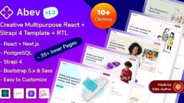 Abev Creative Multipurpose React Next Template Nulled Free Download