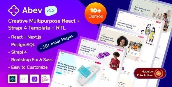 Abev Creative Multipurpose React Next Template Nulled Free Download