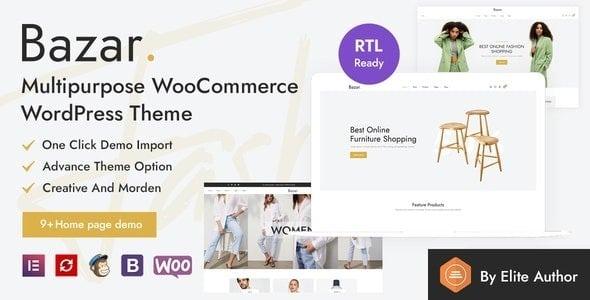 Bazar Multipurpose WooCommerce WordPress Theme Nulled Free Download