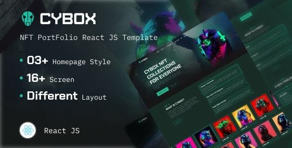 Cybox NFT Portfolio React Template Nulled Free Download