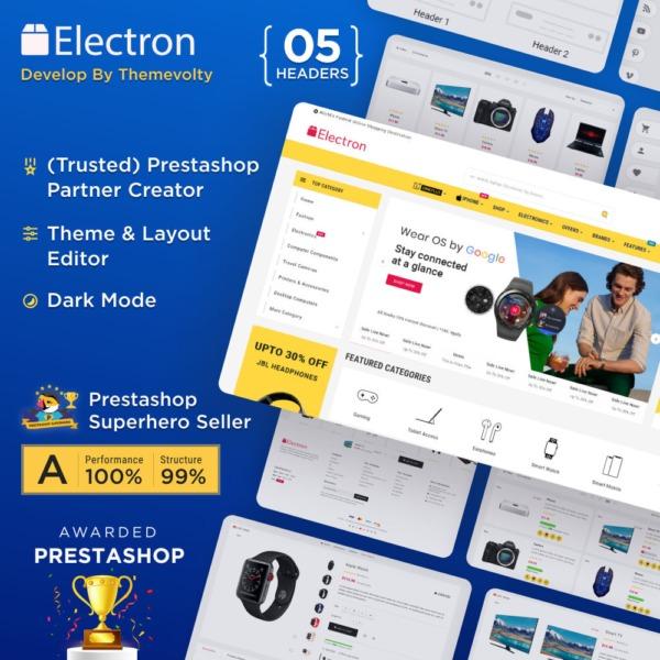 Electron Mega Electronic Super Store Template Prestashop Nulled Free Download