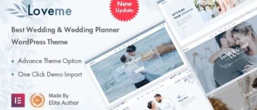 Loveme Wedding & Wedding Planner WordPress Theme Nulled Free Download