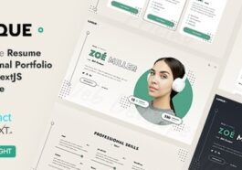 Luique Personal Portfolio React Template Nulled Free Download