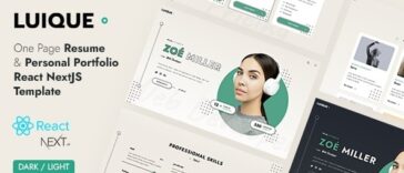 Luique Personal Portfolio React Template Nulled Free Download