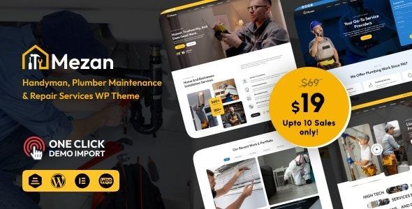 Mezon Plumber, Handyman Services WordPress Theme Nulled Free Download