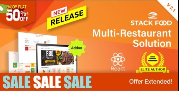 StackFood React User Website Nulled Free Download