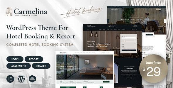 Carmelina Resort & Hotel Booking WordPress Theme Nulled Free Download