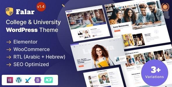 Falar College University Elementor WordPress Theme Nulled Free Download