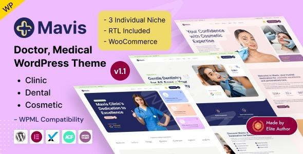 Mavis Doctor & Medical Clinic Elementor WordPress Theme Nulled Free Download