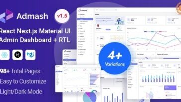 Admash Material Design React Next Admin Dashboard Template Nulled Free Download