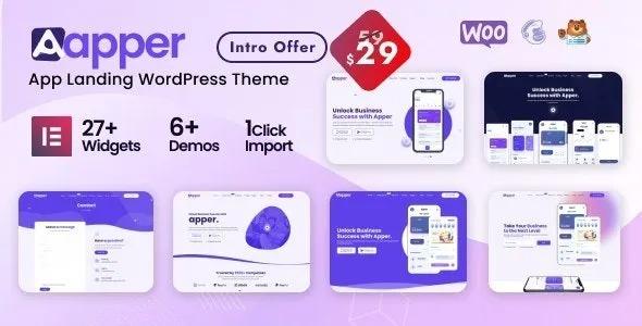 Apper WordPress Multi-concept Landing Page Theme Nulled Free Download