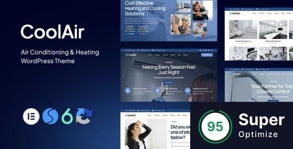 Coolair Air Conditioning & Heating HVAC WordPress Theme Nulled Free Download