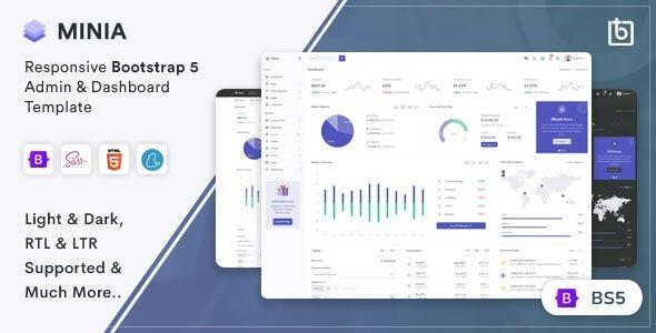 Minia Bootstrap 5 Admin & Dashboard Template Nulled Free Download