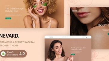 NEVARD Beauty & Cosmetics Responsive Shopify Theme Nulled Free Download