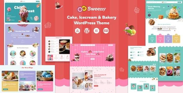 Sweeny Cake, Ice Cream & Bakery Store WordPress Theme Nulled Free Download