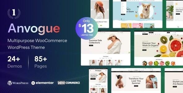 Anvogue Multipurpose WooCommerce WordPress Theme Nulled Free Download