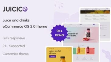 Juicico The Juice & Drink Ecommerce Shopify Theme Nulled Free Download