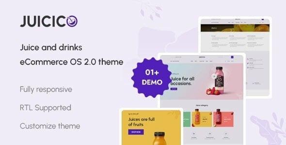 Juicico The Juice & Drink Ecommerce Shopify Theme Nulled Free Download