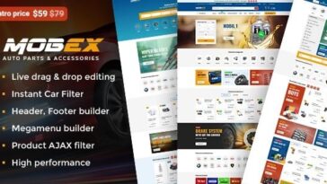 Mobex Auto Parts WordPress Theme Nulled Free Download