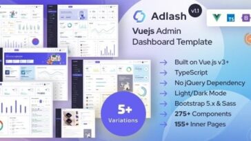 Adlash Vuejs Admin Dashboard Template Nulled Free Download